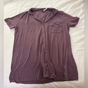 SKIMS Collared Button Down Pajama Tee Shirt